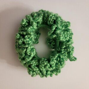 Handmade Crochet Scrunchie (Celery Green)